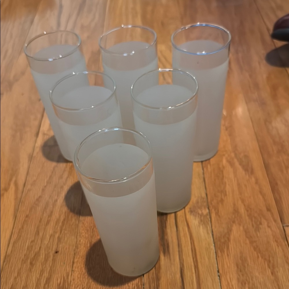 Set of 6 MCM Frosted Tumblers